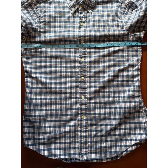 Ralph Lauren Classic Fit Shirt 👔 Mens S | Plaid Red White Blue | 100% Cotton - Picture 5 of 8